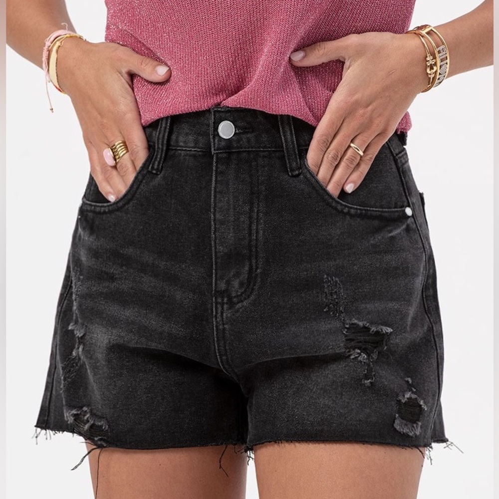 Paige Denim Black Shorts